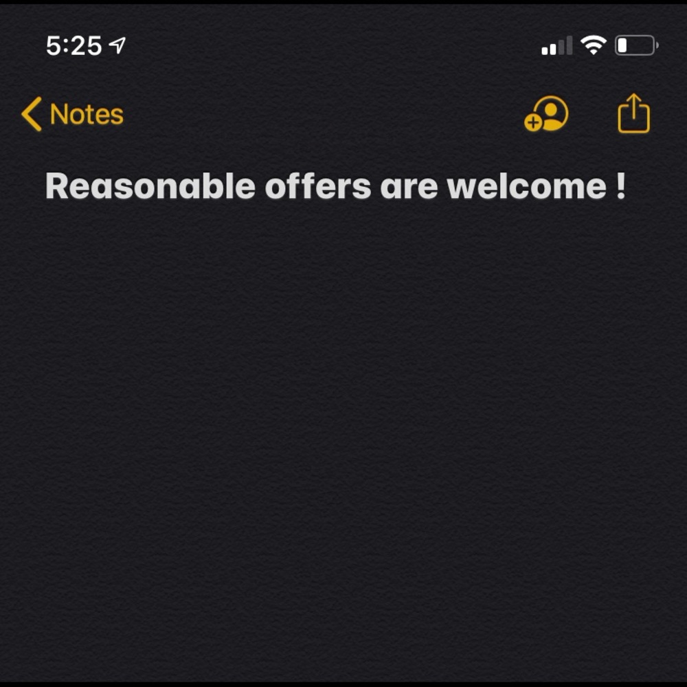 Reasonable offers are welcome